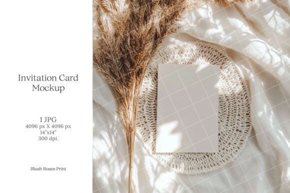 Download Boho 5x7 Invitation Card Mockup Wedding - Premium Bundle