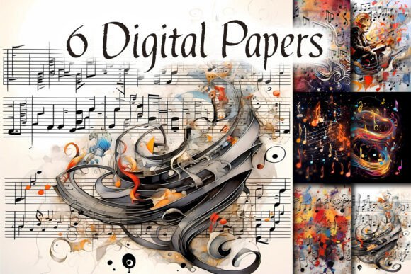 Download Music Notes Sublimation Abstract Designs - Abstract design Collection